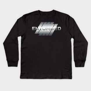 Metallic Illustration entombed Kids Long Sleeve T-Shirt